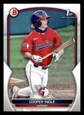 Cooper Ingle 2023 Bowman Draft 1st RC #BD-85 Cleveland Guardians ROOKIE *003