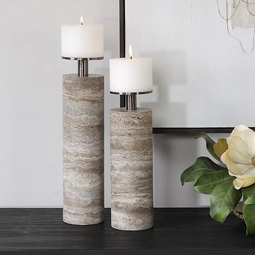 Uttermost 18186 Shadowstone 15.5 X 4 inch Candleholders, Set of 2 - Picture 5 of 5