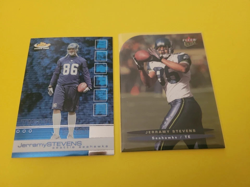 !!!     JERRAMY STEVENS  RC  / ULTRA GOLD MEDALLION  SP   FOOTBALL  CARD LOT  $$