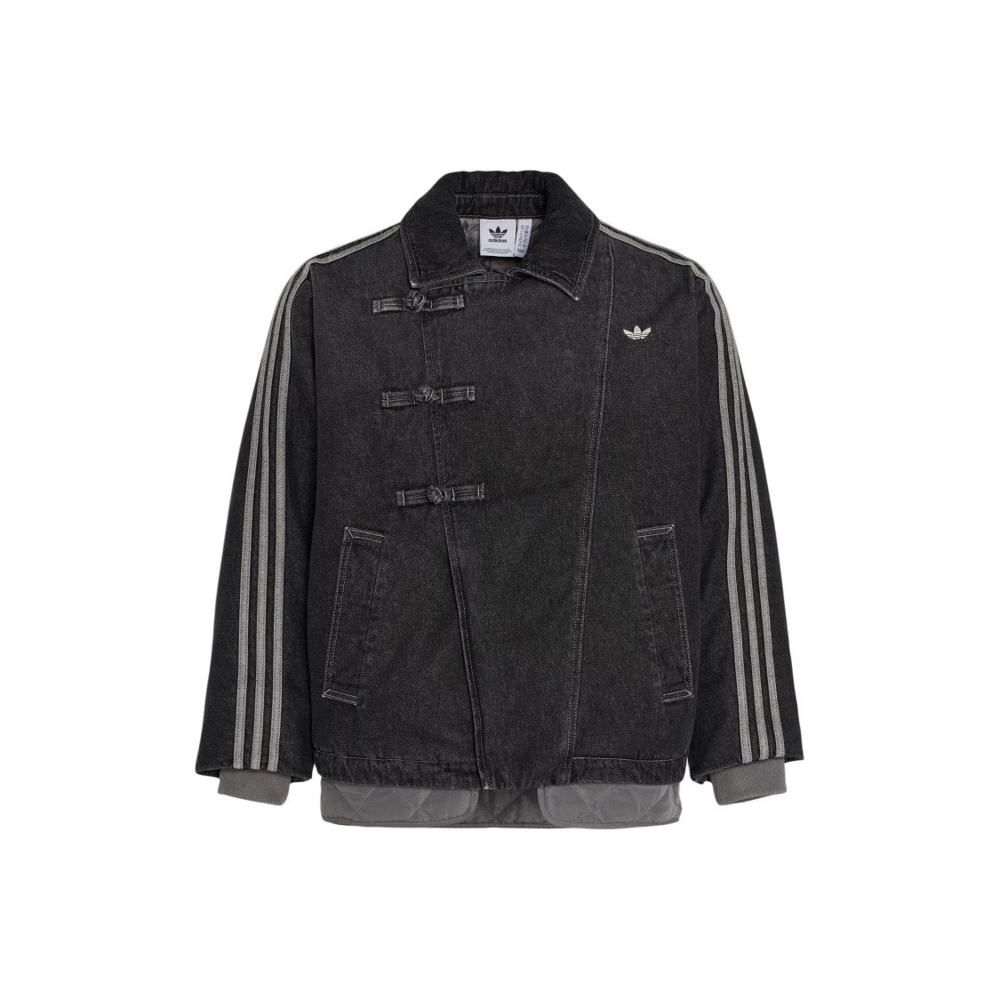 adidas New Chinese-Style Warm Woven Denim Sports Cotton Jacket