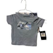 Under Armour Kids 2 Piece Set TShirt Shorts Ether Blue 3-6M NWT MSRP 36