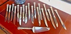 18 Sterling Handle Knives. 1 Pie Server.  Old Master Towle.
