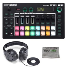 Roland MC-101 Groovebox Compact Music Production Workstation Bundle