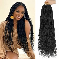 Mytarku 8 Packs 24 Inch Soft Locs With Curly Ends Faux Crochet Hair Boho, 8Pack