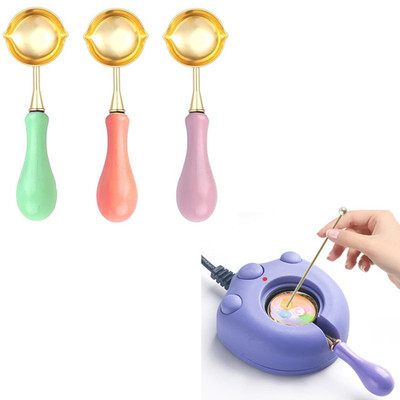 3Pcs Dual Pointed Mouth Design Purple Electric Wax Seal Stamp Warmer for Wax Sea