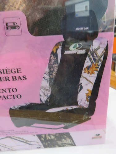 Mossy Oak PINK Camo Low back Seat/Headrest Cover Fits Most Car Truck SUV Van NIB - Picture 3 of 4