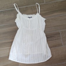 Top Cami Babydoll de algodón transparente Rue 21 para mujer talla S coqueta Y2K