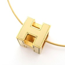 Used Hermes H Cube Necklace Gold