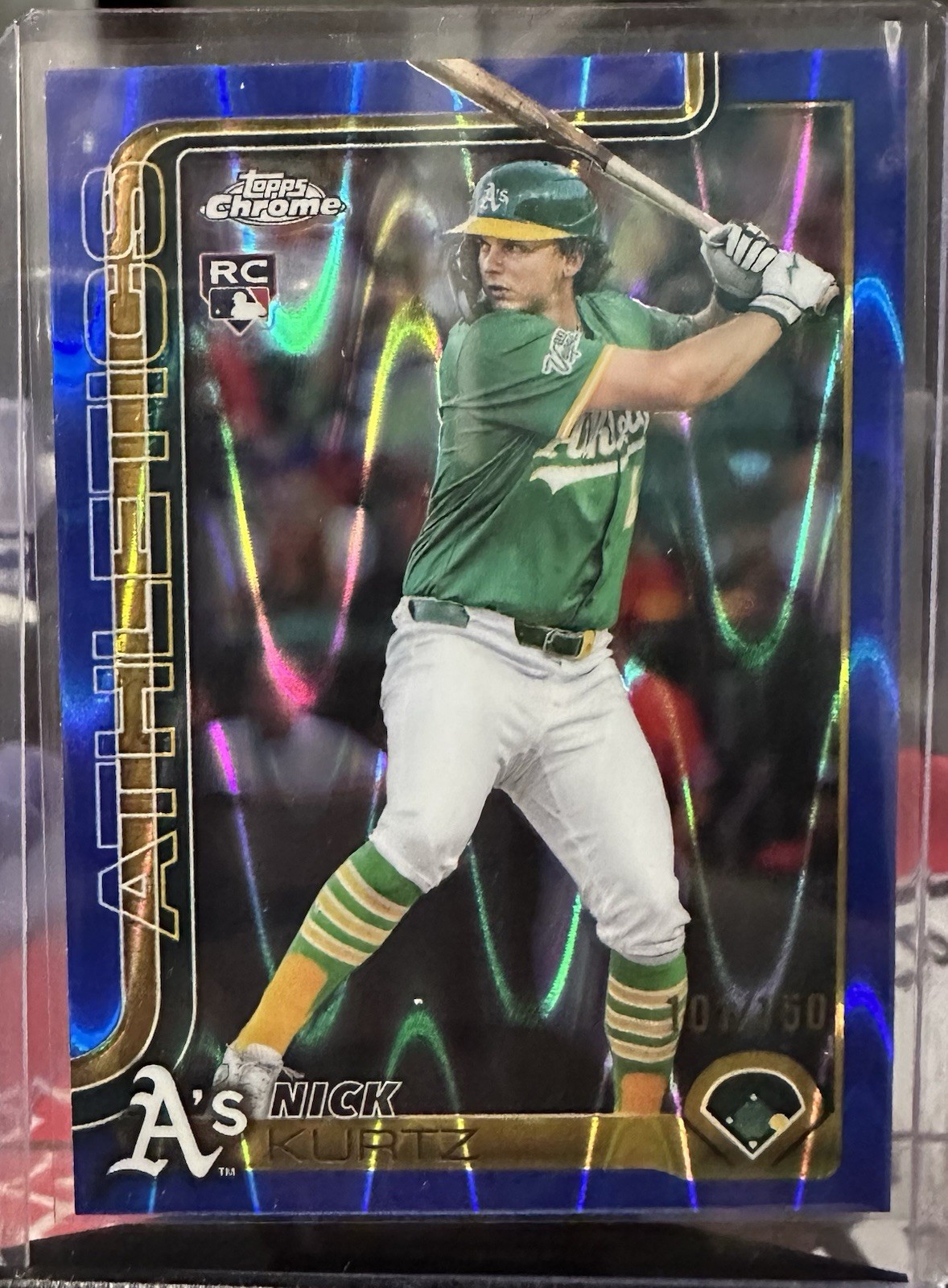 2025 Topps Chrome Update Blue Lava Nick Kurtz Rookie Athletics #USC178 /150
