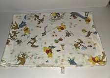 Vintage Disney Winnie The Pooh Made In USA 100% Cotton Receiving Baby Blanket Vintage Disney Winnie The Pooh Made In USA 100% Cotton Receiving Baby Blanket