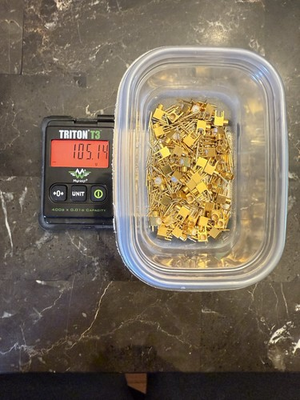 #ad Gold Scrap Pins 105 Grams Excellent Gold Recovery Scrap Gold 24KT High Yield $87.48