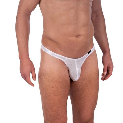 Manstore mens underwear thong brief enhancing pouch silver M2323 Tower String