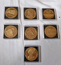 7 vergoldete Medaille "PREUSSEN" 1991 PP 40 mm