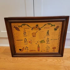 Vintage Three Mountaineers Inc Herbs & Spices Wall Cabinet Rack 1970