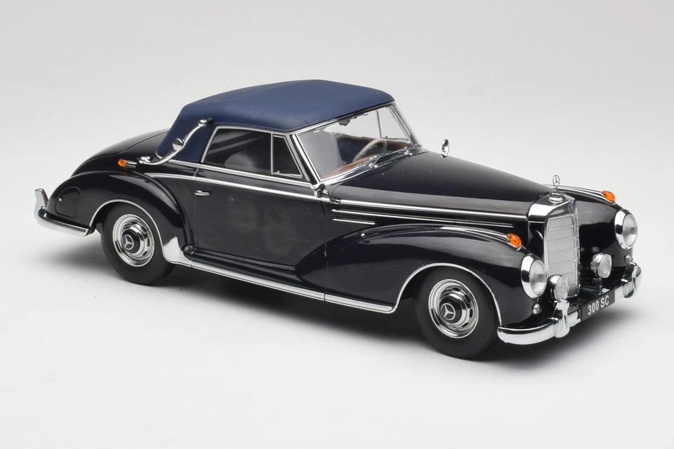 KKDC180944 Mercedes 300 SC Cabriolet W188 Softtop Dark Blue KK-Scale 1/18 - Image 4 of 4