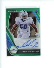 2021 Panini Prizm Draft Picks Green Autograph Auto Malcolm Koonce Rookie RC