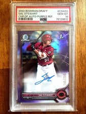 Sal Stewart PSA 10 1st Bowman Purple Refractor Autograph Baseball Card Japan