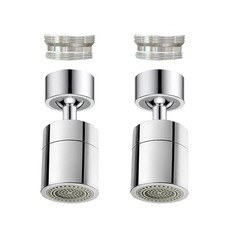 2 Pcs Faucet Aerator, 360 Swivel Kitchen Sink Faucet Aerator, Big Angle