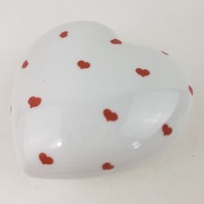 Limoges France Red Hearts Shaped Trinket Box ...