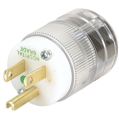 Marinco Power Products 8215T 15A 125V 2P 3W (5-15P) Hospital Grade Plug - Black 