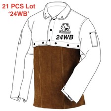 21pcs Black Stallion 24WB Welding Bib, 24" Split Cowhide 60-1205