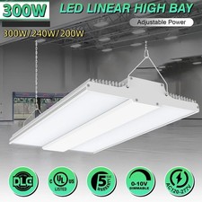 LED Linear High Bay Light 300W 45000LM,Commercial Warehouse Shop Lights Fixtures