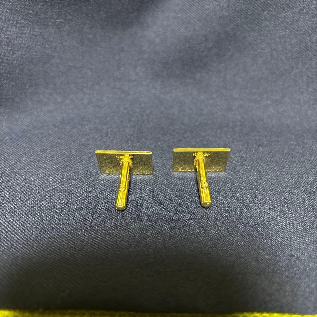 Lanvin Gold Tone Rectangular Cufflinks Thanksgivi… - image 2