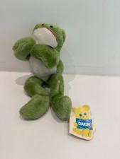 R Dakin 1976 Green Spotted Frog Plush Stuffed Animal 10.5" Vintage