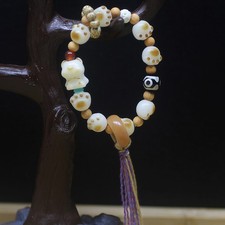 Girl Cute Charcoal Burned Cat Claw Bracelet Bodhi Root Bracelet