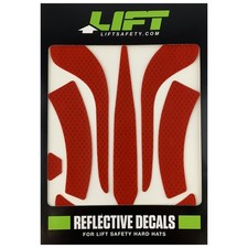 DAX Lift Reflective Decal Kit for Hard Hats - Red