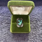 Vintage Handmade Native American Turquoise And Silver Ring. Size 6