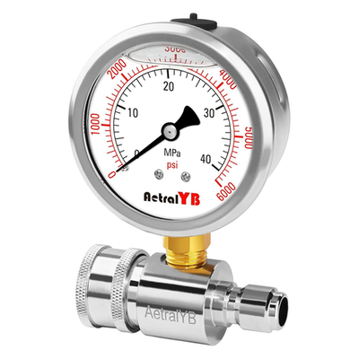 #ad #ad 6000PSI Washer Pressure Gauge3 8quot; Push To Connection Quick ConnectionStainless $25.99