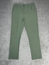 Chubbies The Forests Everywear Pants Mens Medium Green Mid Rise Stretch Tapered