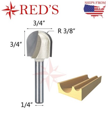 Tideway Carbide Pro LC05041204 3/4''X 3/4 Round Nose 1/4'' shank router bit