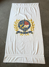 VTG 90s Ralph Lauren Crest Logo Cotton Beach Towel - 66" x 33"