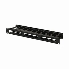 High Density 1U Steel 19" Rack Cable Manager Plastic Snap Hinge fastened Cover