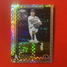 2025 Topps Chrome - #96 Jacob Wilson RC Rookie X Fractor - Athletics