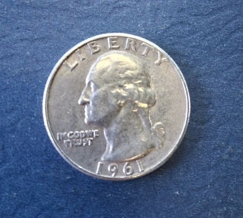 1961 25C Washington Quarter AU 90% silver
