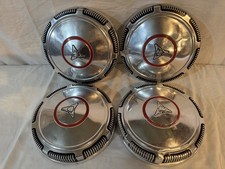 1969-74 Dodge Charger Dart Red Line Aluminum Poverty Dog Dish Hubcaps Used 1969-74 Dodge Charger Dart Red Line Aluminum Poverty Dog Dish Hubcaps Used
