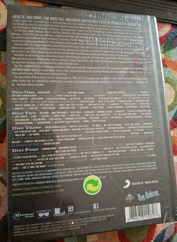 Roy Orbison - The Soul Of Rock And Roll CD - New Sealed - 4 Discs - Image 2 of 3