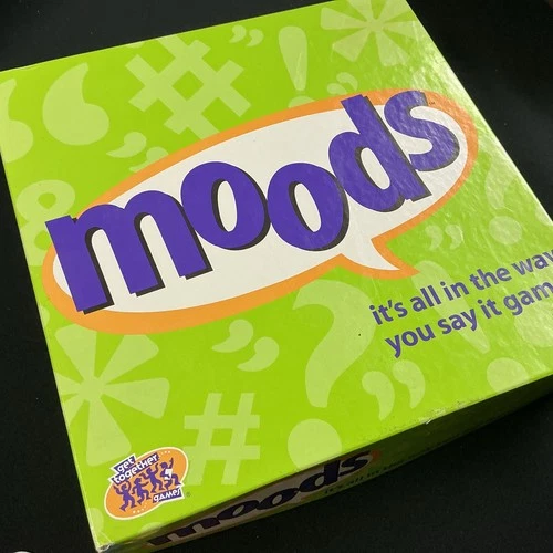 MOODS Board Game 100% COMPLETE Family Adult 2000 Hasbro Party Vintage Rare