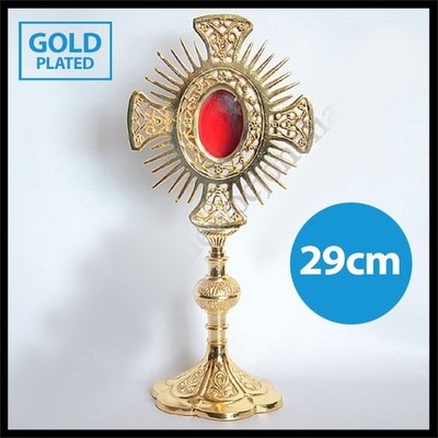 Christlich Katholisch Vergoldet Messing Tisch Schreibtisch Regal Altar Kirche Reliquiar