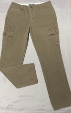 Ralph Lauren Classic Preppy Cargo Pants Cotton Twill Straight leg olive Womens 6
