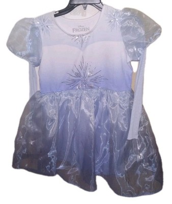 Girls' Disney Frozen 2 Elsa Long Sleeve Cosplay Dress - Light Blue XXL