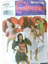 Simplicity 4902 Sewing Pattern Angel/ Fairy /Bat Gir/ Tinkerbell Costume SZ 6-12