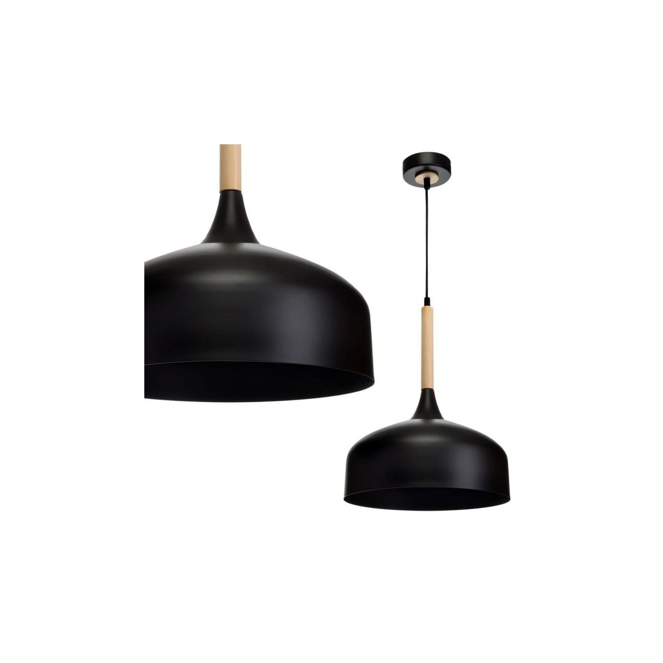 Pendant Light Taylor Black 1xE27 60W MLP6218