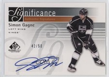 2011-12 SP Game Used Edition SIGnificance 42/50 Simon Gagne #SIG-SG Auto 3m0