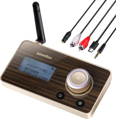 SOOMFON aptX LL & HD Bluetooth 5.2 Sender Empfänger, 3-in-1 HiFi Bluetooth