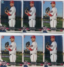 LOT (9) RC AUSTIN VOTH WASHINGTON NATIONALS - 2018 BOWMAN & BOWMAN CHROME - 3566