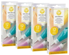 Wilton 16-Inch Disposable Decorating Bags 4-Pack (48 Bags), Clear Plastic